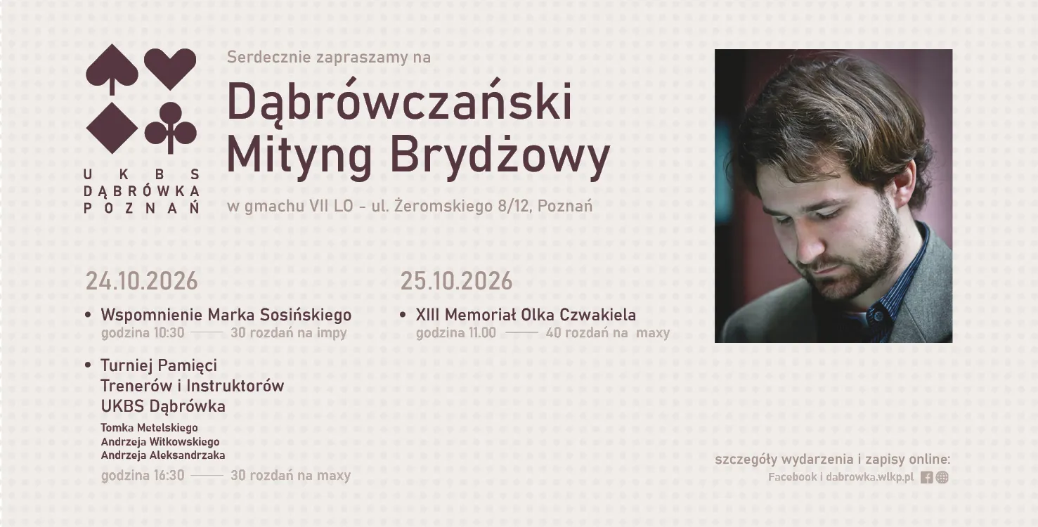 Dąbrówczański Mityng Brydżowy 24-25.10.2026